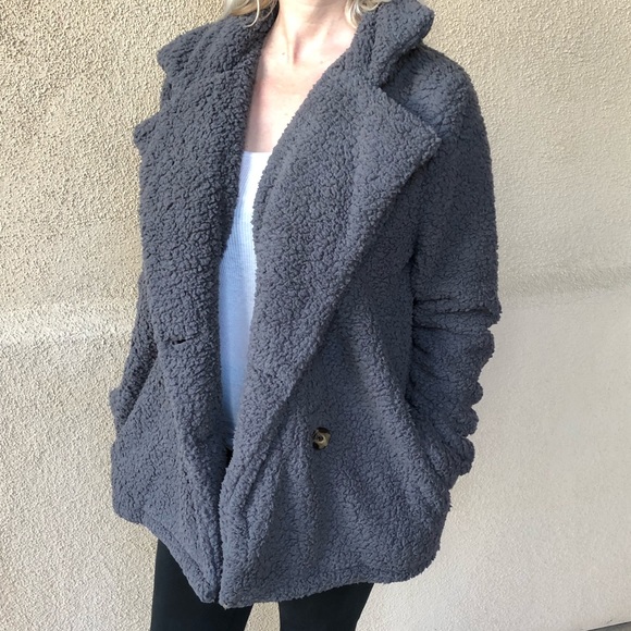 ✨Gray Colored Cozy Fleece Coat✨ - Picture 6 of 8